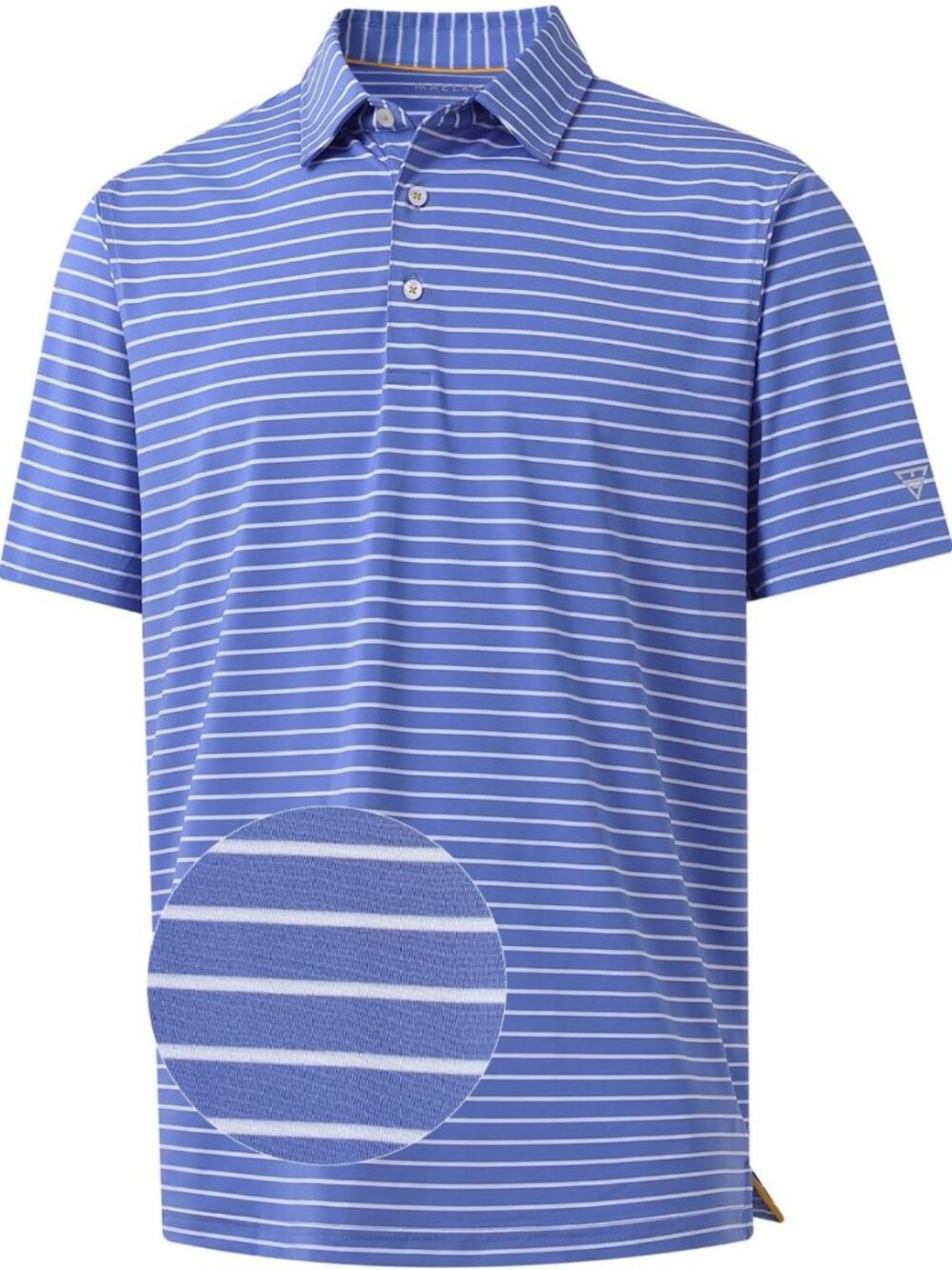M MAELREG Golf Shirts for Men Moisture Wicking Striped Polo Performance Dry Fit